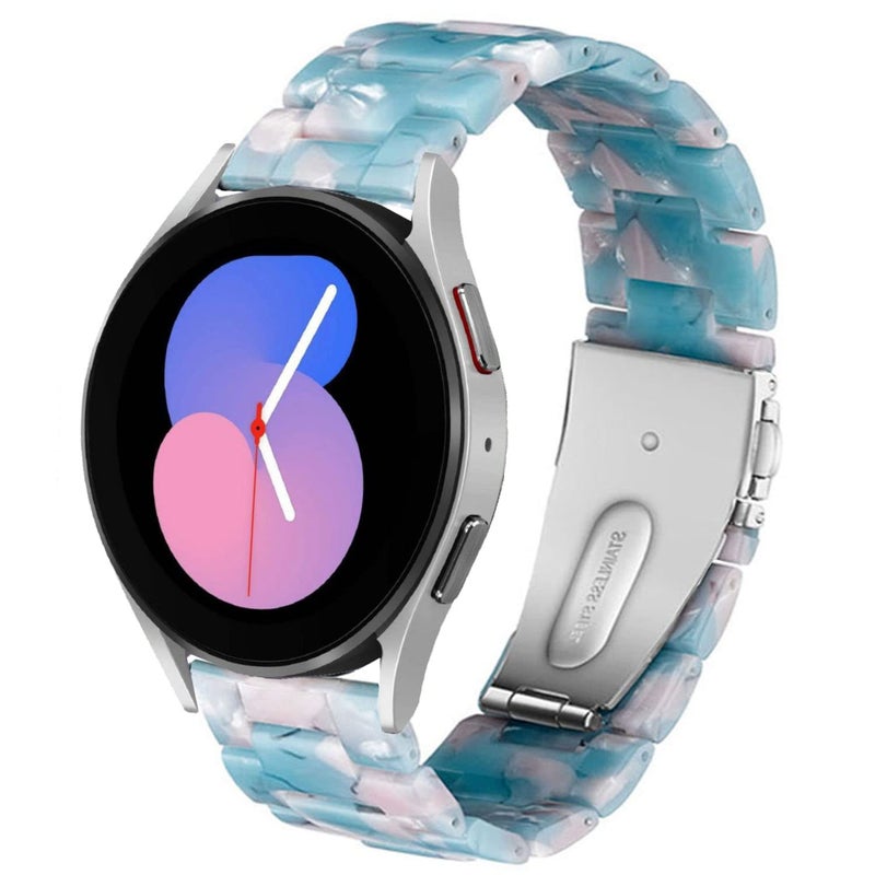 DEALELE Bands Compatible with Samsung Galaxy Watch 7 / FE / 6/6 Classic / 5/5 Pro / 4/4 Classic / 3 41mm, 20mm Colorful Resin Replacement Strap for Huawei GT3 42mm Women Men (Sky blue) - Image 1